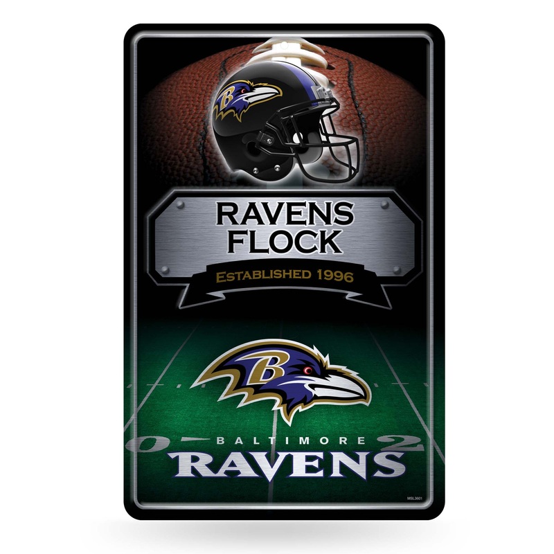 NFL Baltimore Ravens Large Metal Sign