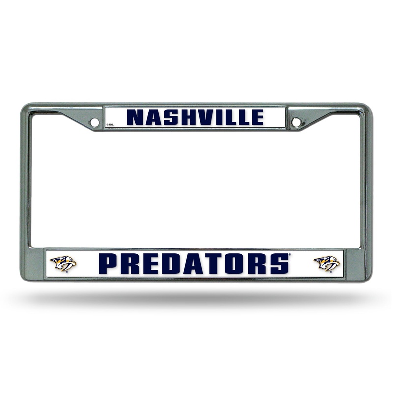 NHL Nashville Predators Chrome License Plate Frame