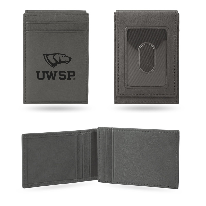 NCAA Wisconsin-Stevens Point Pointers Laser Engraved Front Pocket Wallet