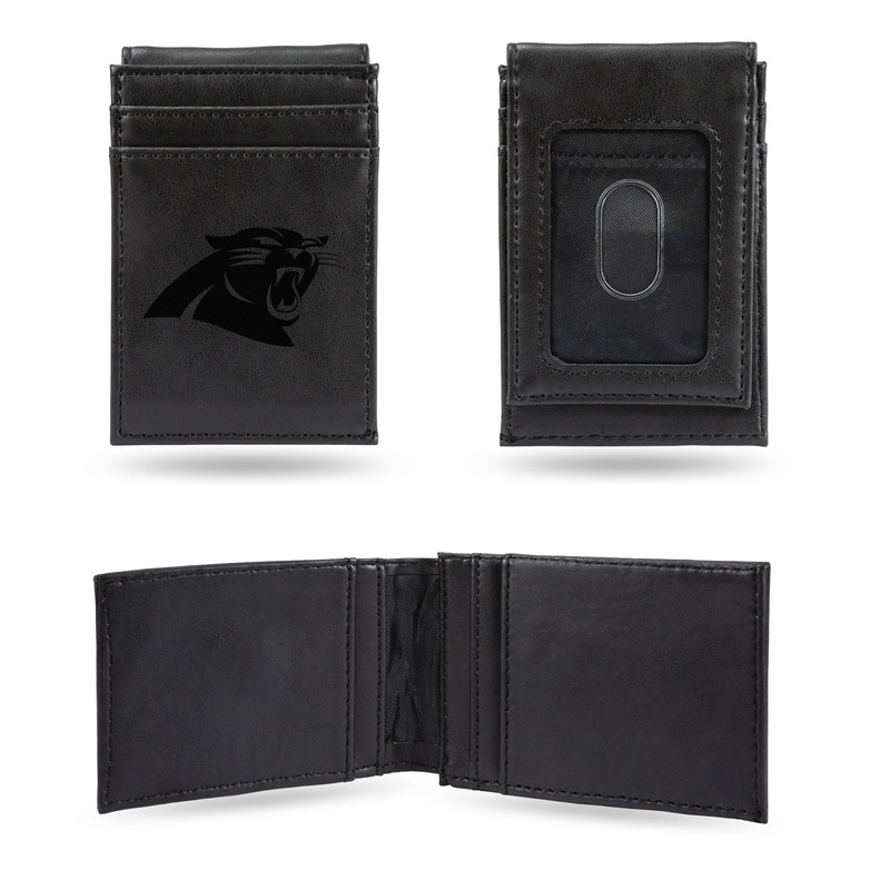 NFL Carolina Panthers Laser Engraved Front Pocket Wallet