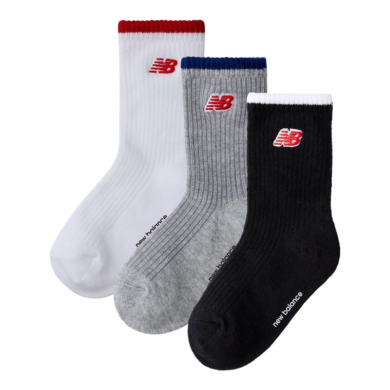 New Balance Youth Patch Logo Midcalf Socks 3 Pack
