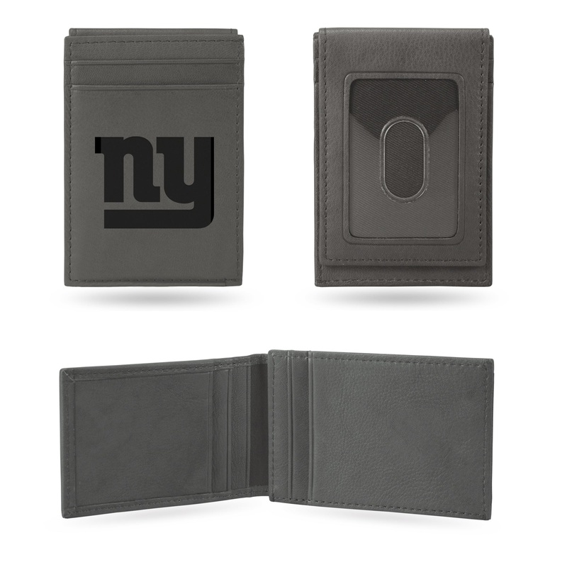NFL New York Giants Laser Engraved Front Pocket Wallet
