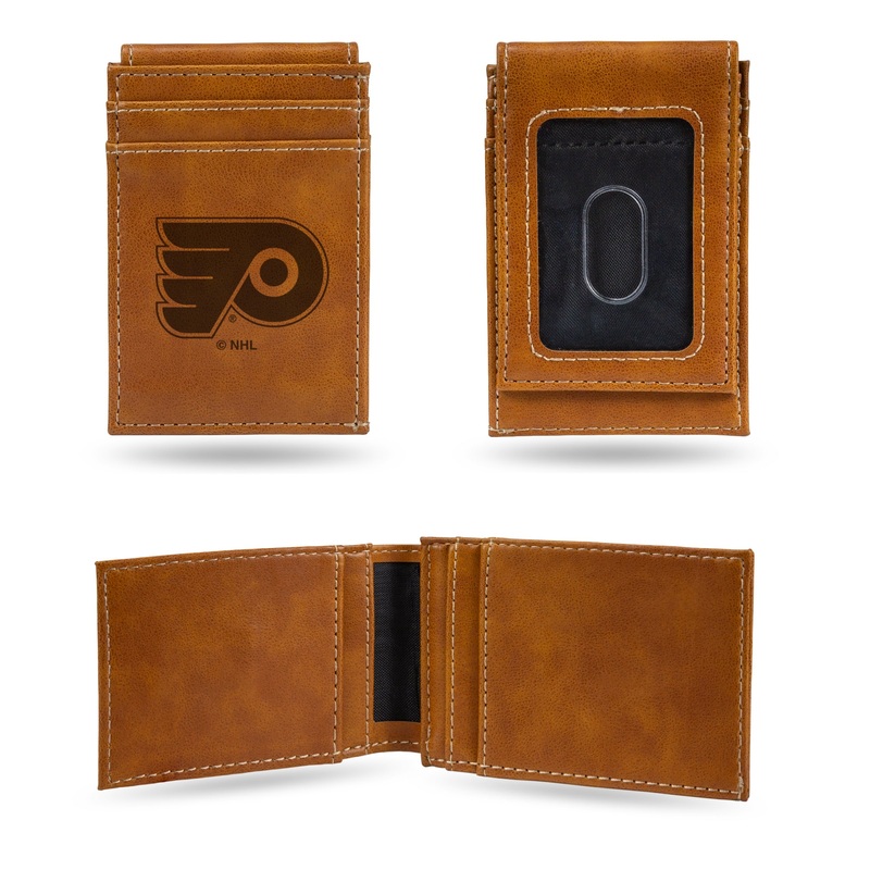 NHL Philadelphia Flyers Laser Engraved Front Pocket Wallet