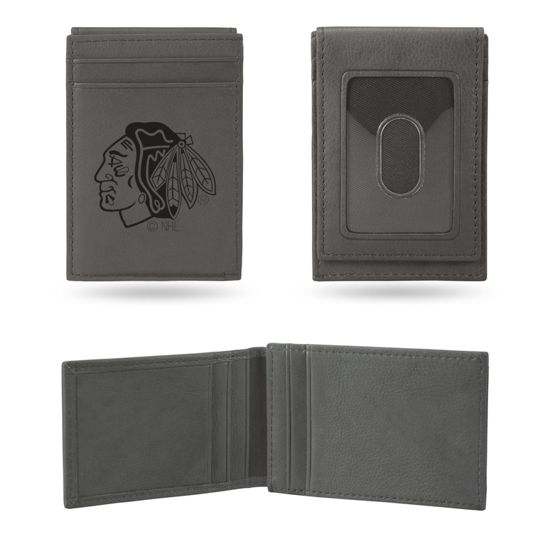 NHL Chicago Blackhawks Laser Engraved Front Pocket Wallet