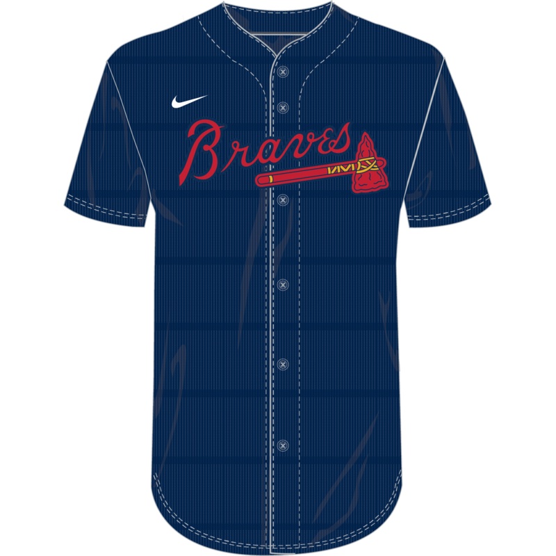 Nike Atlanta Braves Youth Institutional Full Button Jersey