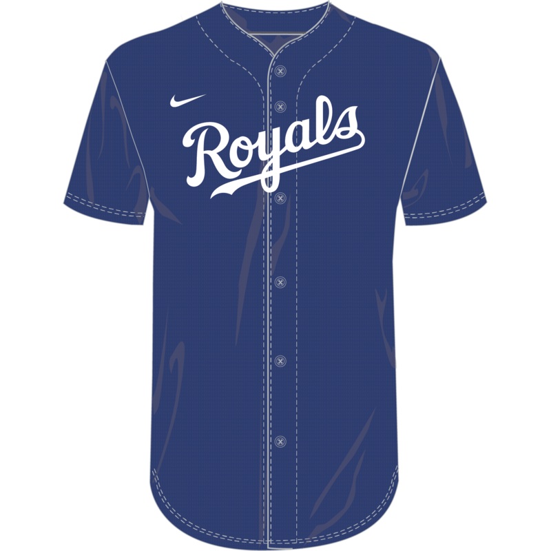 Nike Kansas City Royals Youth Institutional Full Button Jersey