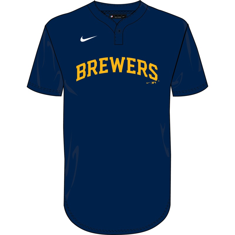 Nike Milwaukee Brewers Youth Institutional 1 Button Pullover