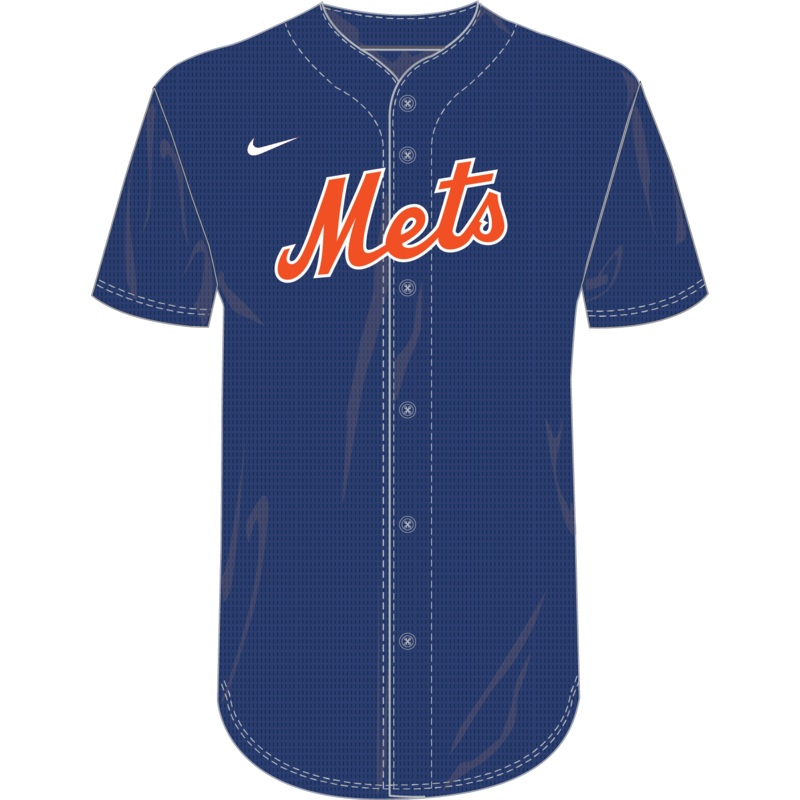 Nike New York Mets Youth Institutional Full Button Jersey