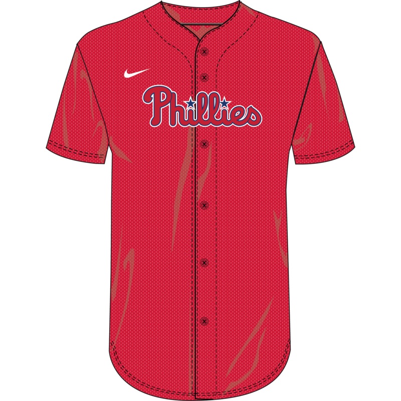 Nike Philadelphia Phillies Youth Institutional Full Button Jersey