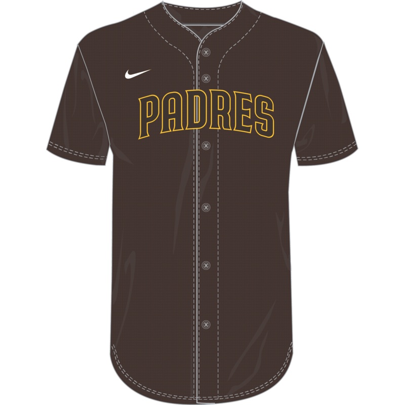 Nike San Diego Padres Youth Institutional Full Button Jersey