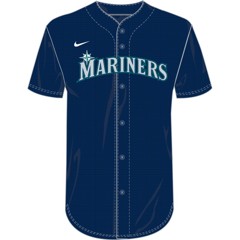 Nike Seattle Mariners Youth Institutional Full Button Jersey