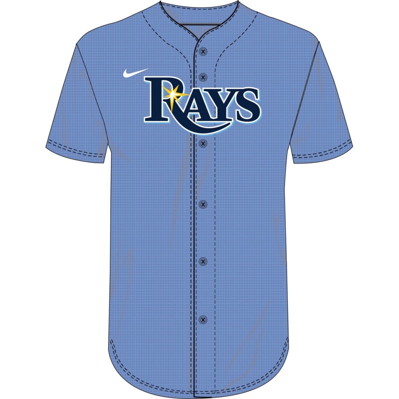 Nike Tampa Bay Rays Youth Institutional Full Button Jersey
