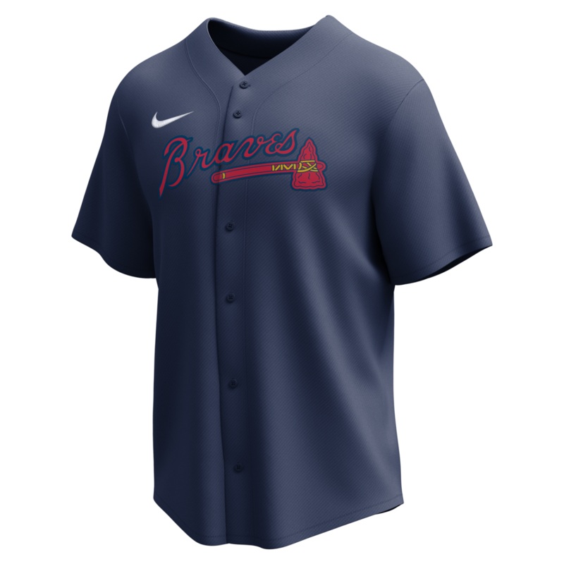 Nike Atlanta Braves Adult Institutional Full Button Jersey