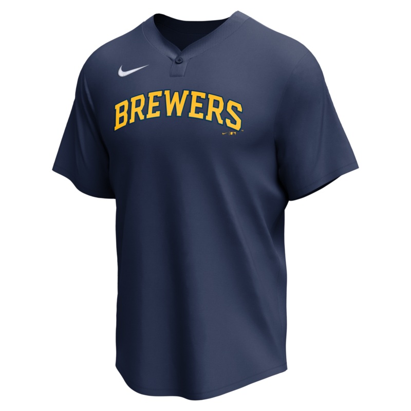 Nike Milwaukee Brewers Adult Institutional 1 Button Pullover
