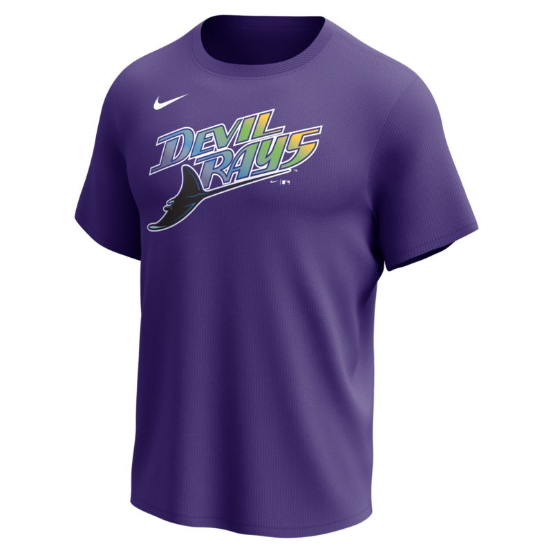 Nike Tampa Bay Devil Rays Adult Institutional Short Sleeve Cooperstown Crew Neck Tee
