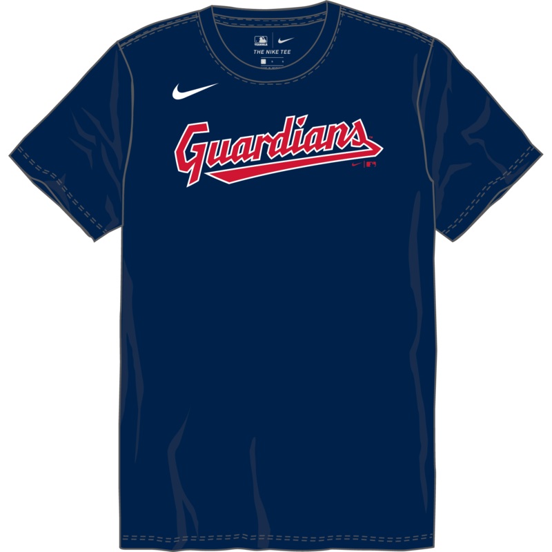 Nike Cleveland Guardians Youth Institutional Short Sleeve Crew Neck Tee