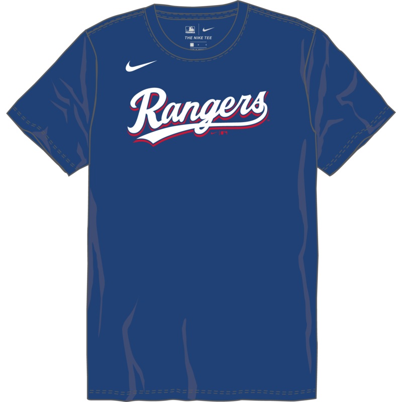 Nike Texas Rangers Youth Institutional Short Sleeve Crew Neck Tee