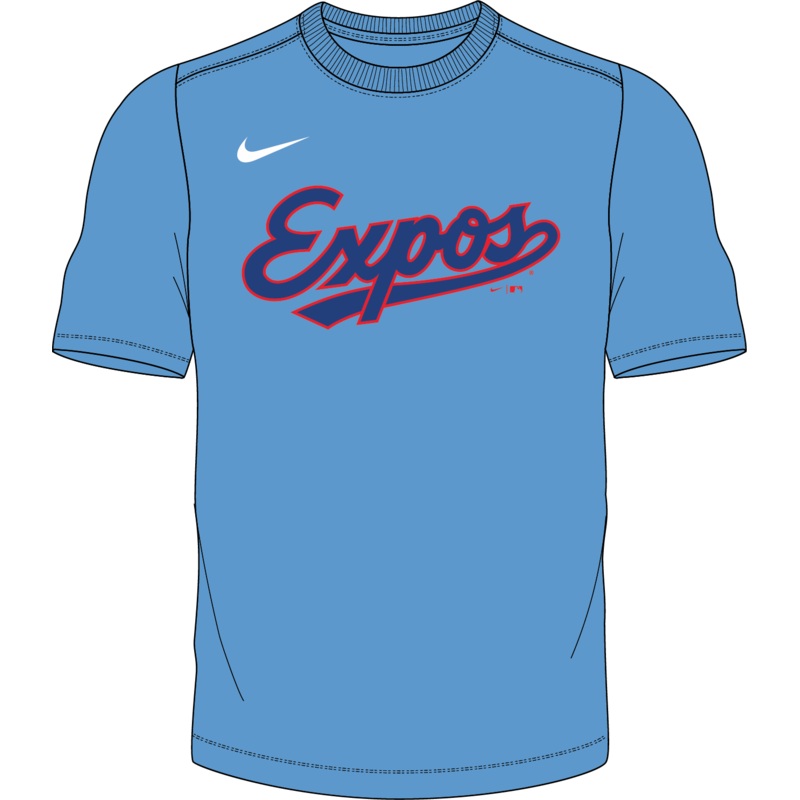 Nike Montreal Expos 1982 Youth Institutional Short Sleeve Cooperstown Crew Neck Tee