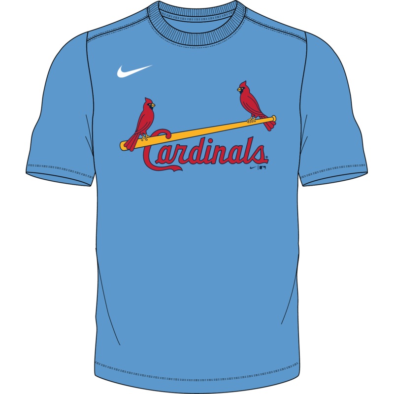 Nike St.louis Cardinals 1967-97 Youth Institutional Short Sleeve Cooperstown Crew Neck