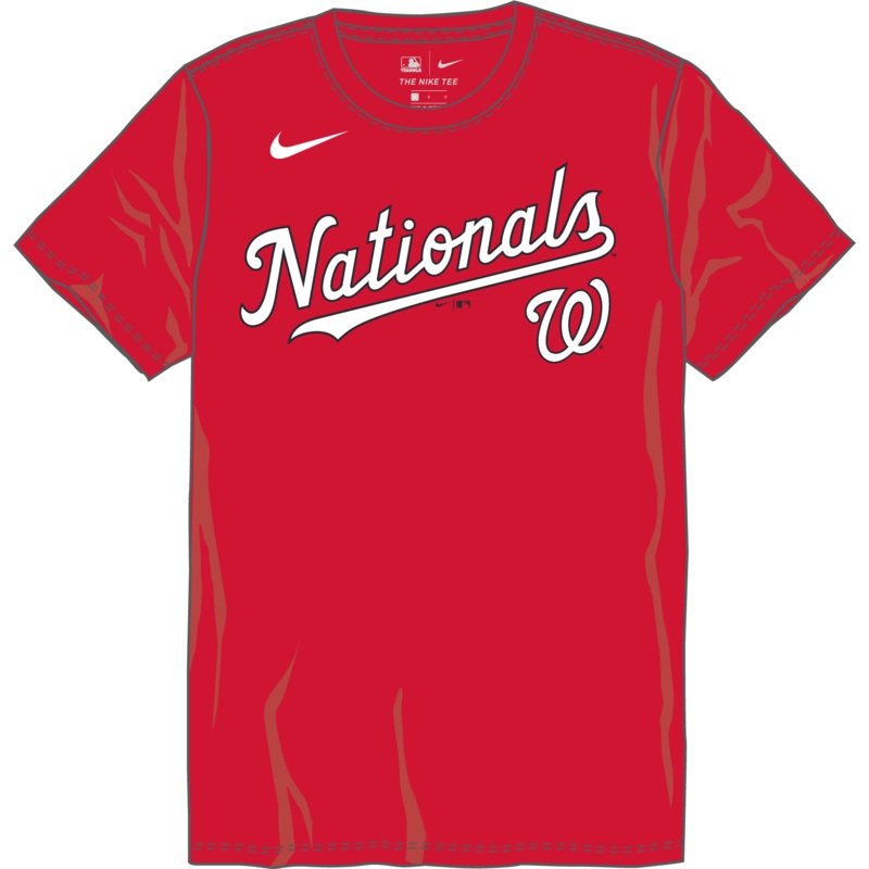 Nike Washington Nationals Men’s Crew Neck Synthetic Tee