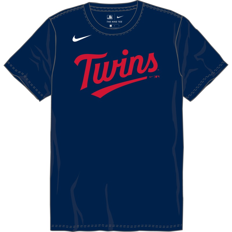 Nike Minnesota Twins Youth Crew Neck Synthetic Tee