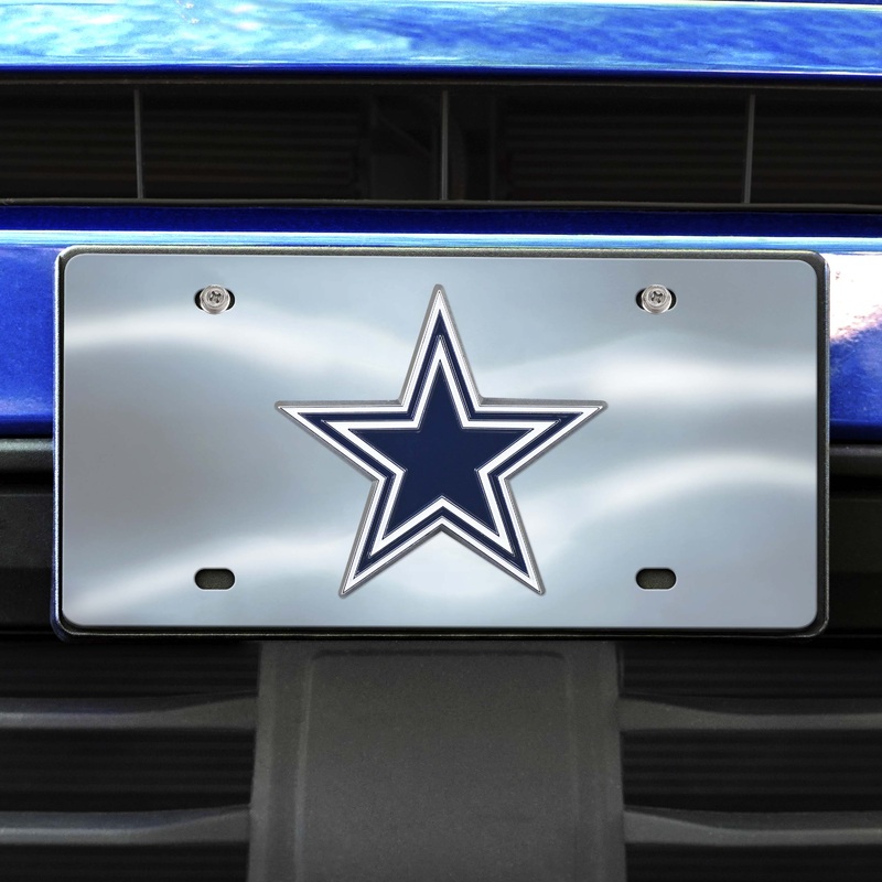 Fanmats Dallas Cowboys 3D Stainless Steel License Plate
