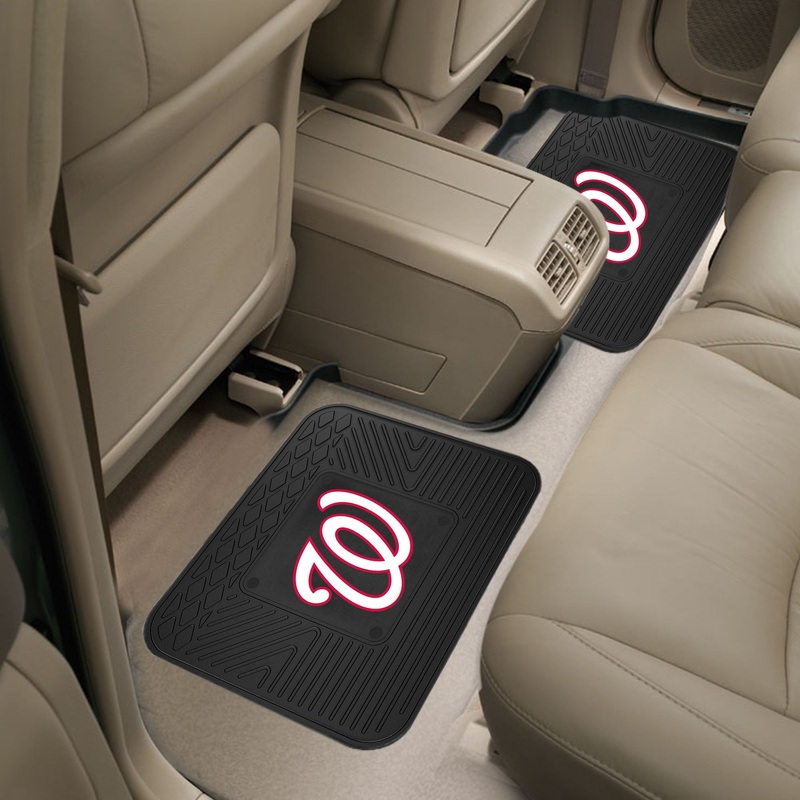 Fanmats Washington Nationals Back Seat Car Utility Mats – 2 Piece Set