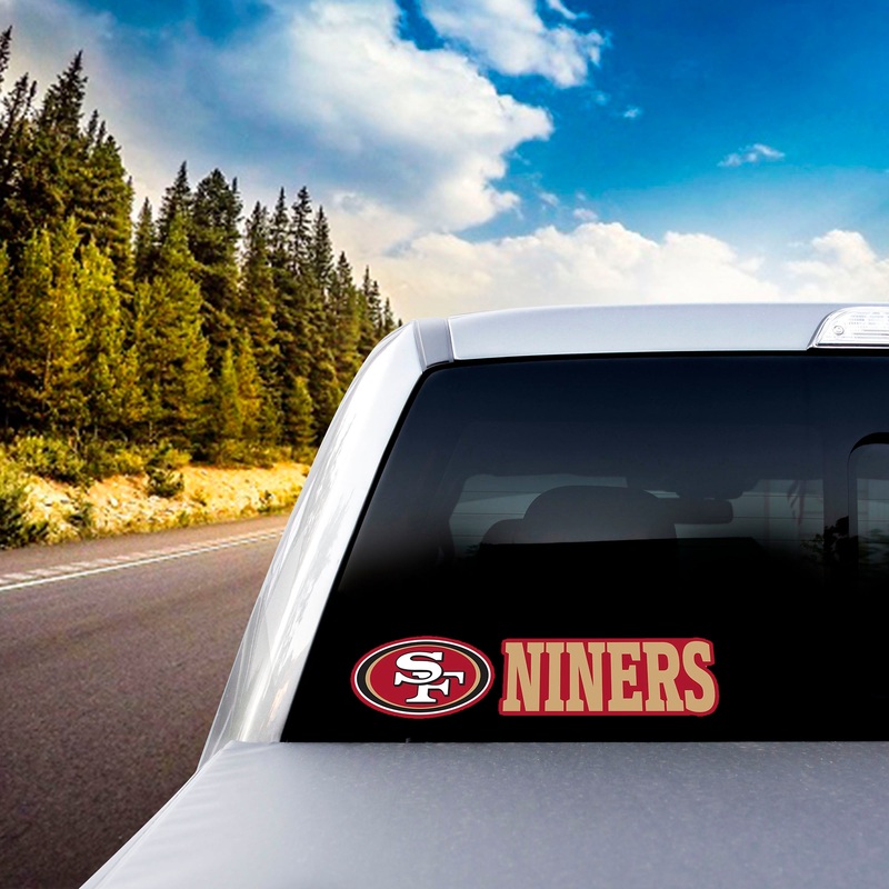 Fanmats San Francisco 49ers 2 Piece Team Slogan Decal Sticker Set