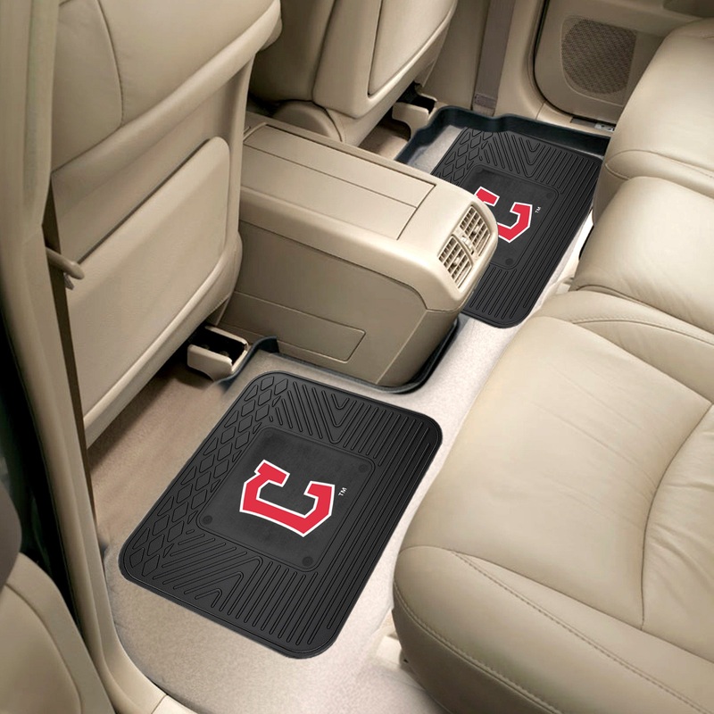 Fanmats Cleveland Guardians Back Seat Car Utility Mats – 2 Piece Set