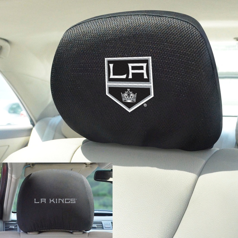 Fanmats Los Angeles Kings Embroidered Head Rest Cover Set – 2 Pieces