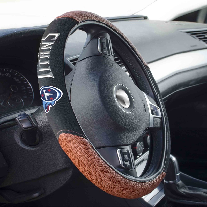Fanmats Tennessee Titans Football Grip Steering Wheel Cover 15 Diameter