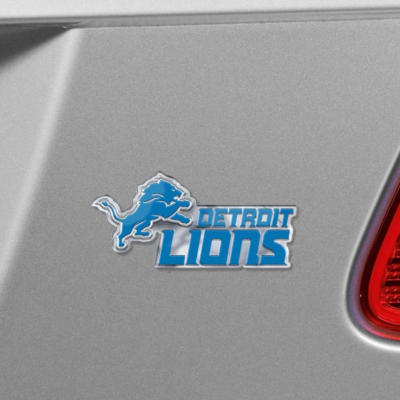 Fanmats Detroit Lions Heavy Duty Aluminum Embossed Color Emblem – Alternate