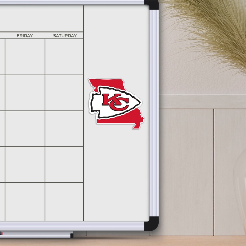 Fanmats Kansas City Chiefs Team State Shape Decal Sticker