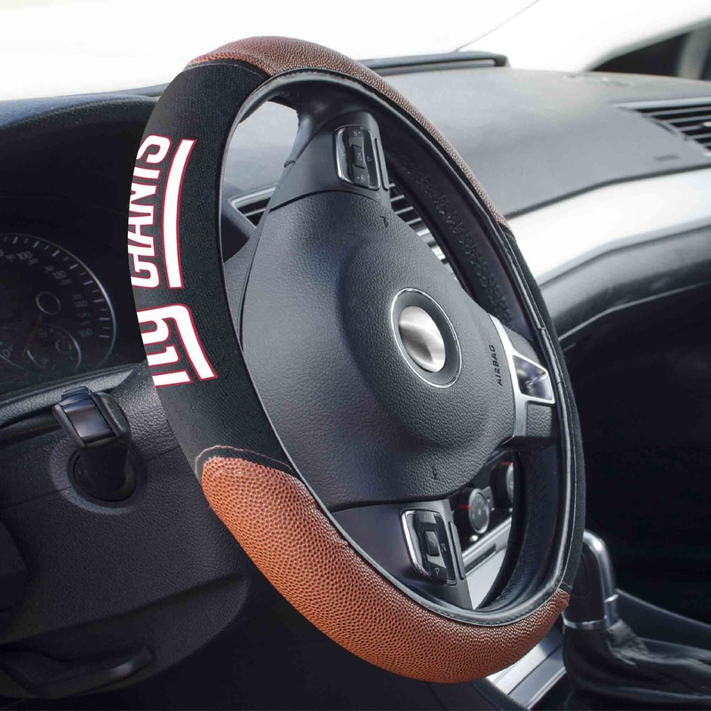 Fanmats New York Giants Football Grip Steering Wheel Cover 15 Diameter