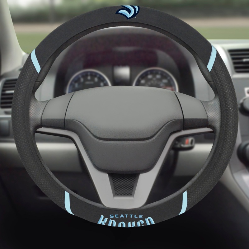 Fanmats Seattle Kraken Embroidered Steering Wheel Cover