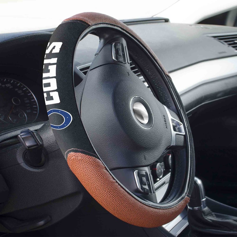 Fanmats Indianapolis Colts Football Grip Steering Wheel Cover 15 Diameter