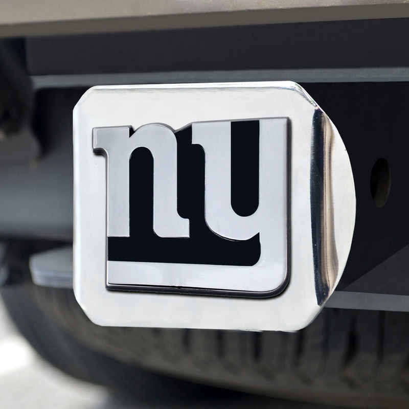 Fanmats New York Giants Chrome Metal Hitch Cover with Chrome Metal 3D Emblem