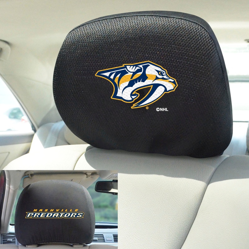 Fanmats Nashville Predators Embroidered Head Rest Cover Set – 2 Pieces