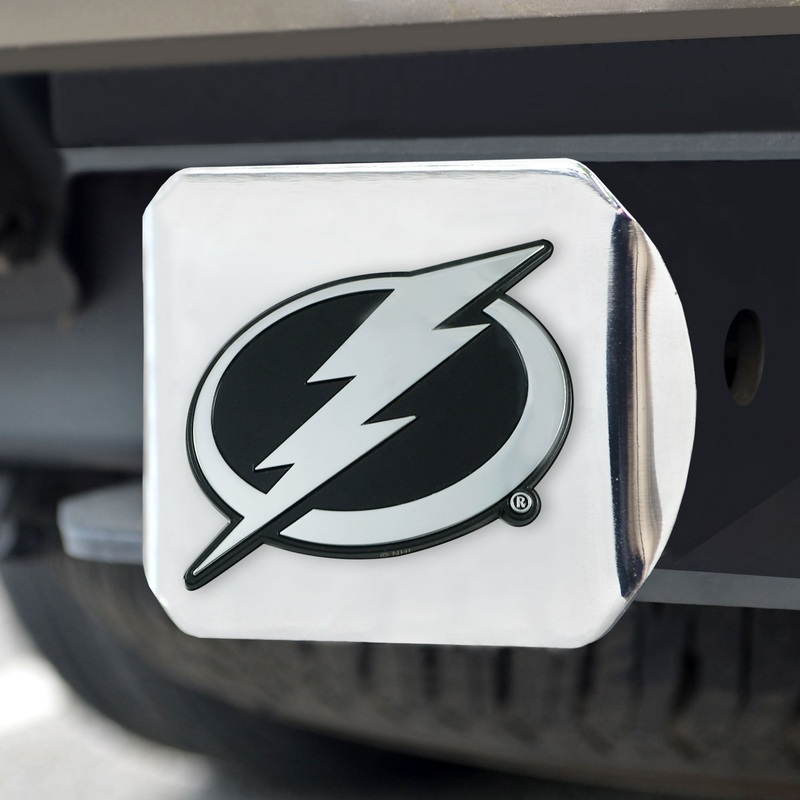 Fanmats Tampa Bay Lightning Chrome Metal Hitch Cover with Chrome Metal 3D Emblem