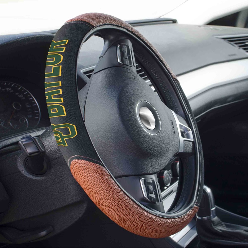Fanmats Baylor Bears Football Grip Steering Wheel Cover 15 Diameter