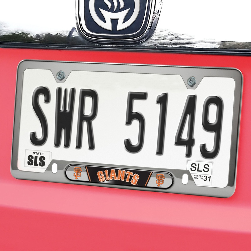 Fanmats San Francisco Giants Embossed License Plate Frame, 6.25 x 12.25