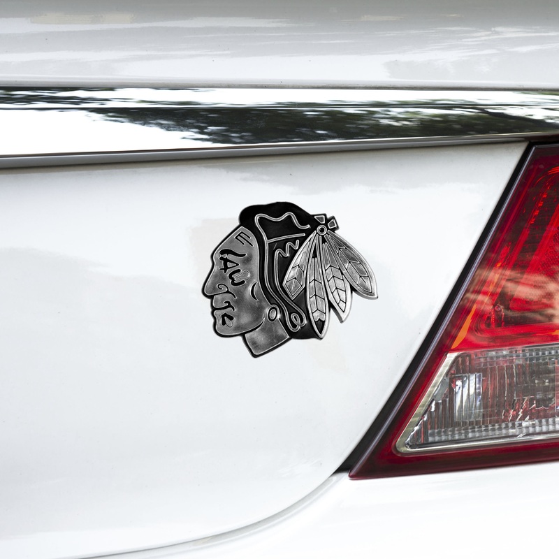 Fanmats Chicago Blackhawks Molded Chrome Plastic Emblem