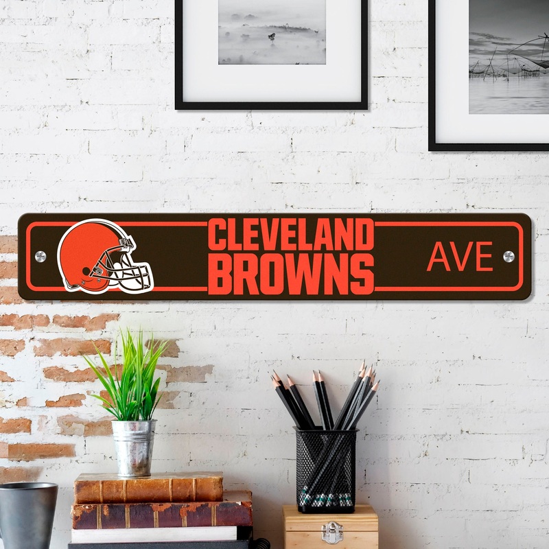 Fanmats Cleveland Browns Team Color Street Sign 4 X 24 Lightweight