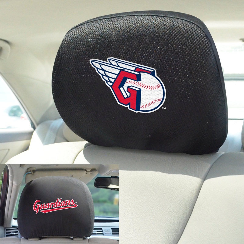 Fanmats Cleveland Guardians Embroidered Head Rest Cover Set – 2 Pieces