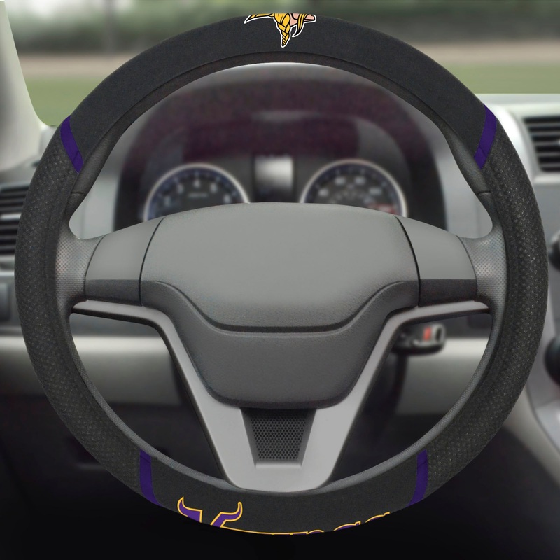 Fanmats Minnesota Vikings Embroidered Steering Wheel Cover