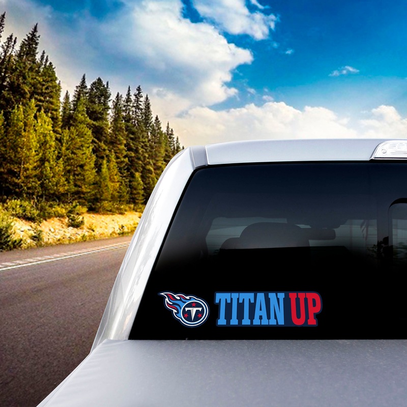 Fanmats Tennessee Titans 2 Piece Team Slogan Decal Sticker Set