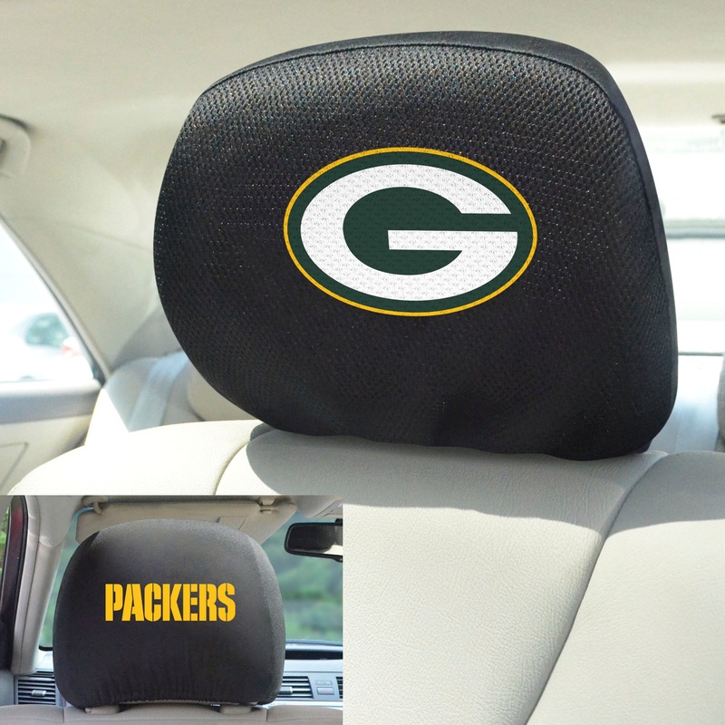 Fanmats Green Bay Packers Embroidered Head Rest Cover Set – 2 Pieces