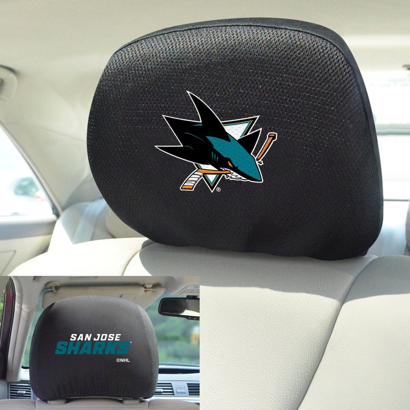 Fanmats San Jose Sharks Embroidered Head Rest Cover Set – 2 Pieces