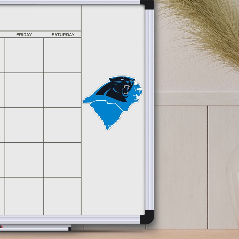 Fanmats Carolina Panthers Team State Shape Decal Sticker