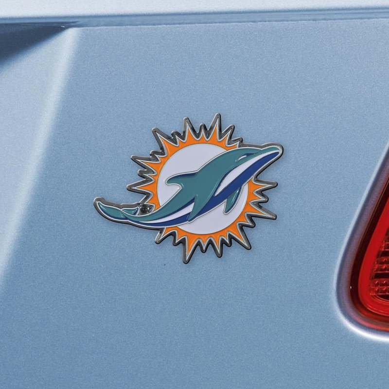 Fanmats Miami Dolphins 3D Color Metal Emblem